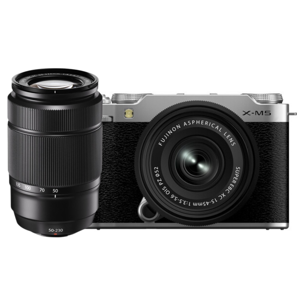 Fujifilm X-M5 + XC 15-45mm + XC 50-230mm Twin Lens Kit - Silver